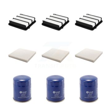 3x Air + 3x Cabin + 3x Engine Oil Filter (9 Total) Kit For Honda Accord KFM-104257