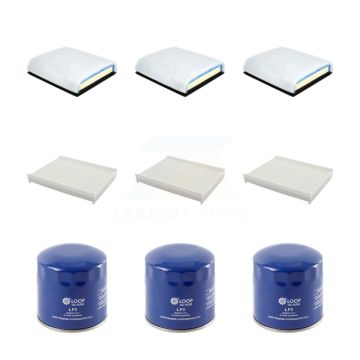 3x Air + 3x Cabin + 3x Engine Oil Filter (9 Total) Kit For Ford F-450 Super Duty F-550 KFM-104262