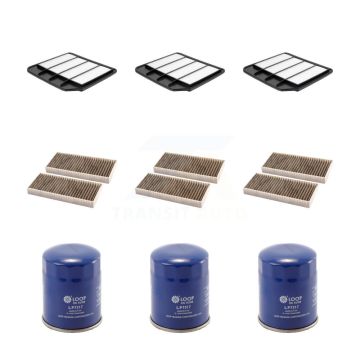 3x Air + 3x Cabin + 3x Engine Oil Filter (9 Total) Kit For Nissan Armada Rectangular KFM-104265