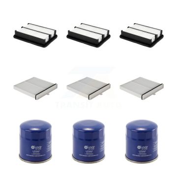 3x Air + 3x Cabin + 3x Engine Oil Filter (9 Total) Kit For Toyota Yaris KFM-104269