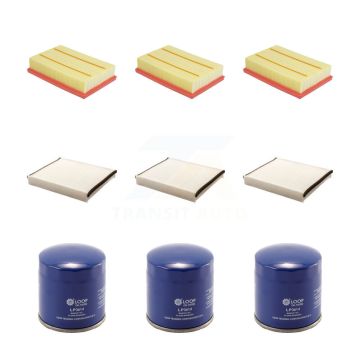 3x Air + 3x Cabin + 3x Engine Oil Filter (9 Total) Kit For Ford Transit Connect 2.0L KFM-104273