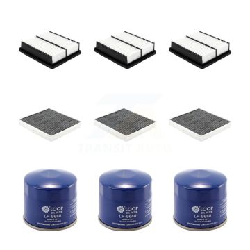3x Air + 3x Cabin + 3x Engine Oil Filter (9 Total) Kit For 2022 Hyundai Elantra N 2.0L KFM-104282