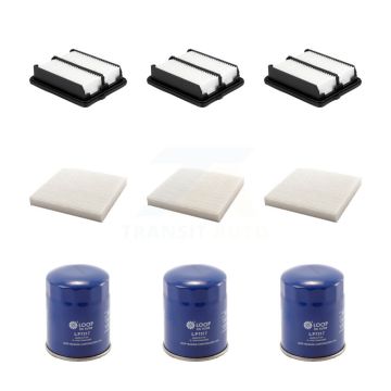 3x Air + 3x Cabin + 3x Engine Oil Filter (9 Total) Kit For 2010-2014 Honda Insight KFM-104284