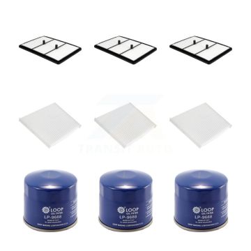 3x Air + 3x Cabin + 3x Engine Oil Filter (9 Total) Kit For Kia Niro Hyundai Ioniq 1.6L KFM-104287