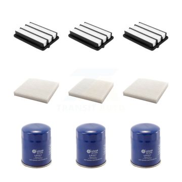 3x Air + 3x Cabin + 3x Engine Oil Filter (9 Total) Kit For Honda Civic KFM-104289