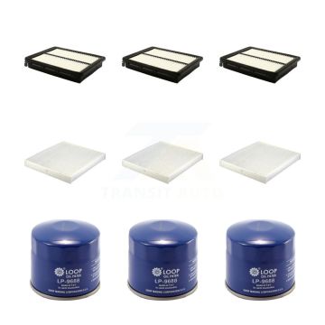 3x Air + 3x Cabin + 3x Engine Oil Filter (9 Total) Kit For Kia Optima KFM-104304