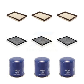 3x Air + 3x Cabin + 3x Engine Oil Filter (9 Total) Kit For INFINITI Q50 Q60 QX70 KFM-104306