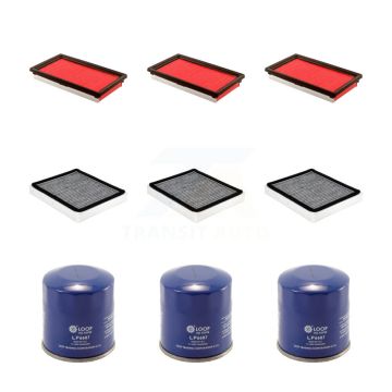3x Air + 3x Cabin + 3x Engine Oil Filter (9 Total) Kit For 17-18 INFINITI Q50 2 Required KFM-104309