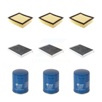 3x Air + 3x Cabin + 3x Engine Oil Filter (9 Total) Kit For Ford F-150 Expedition Lincoln KFM-104323