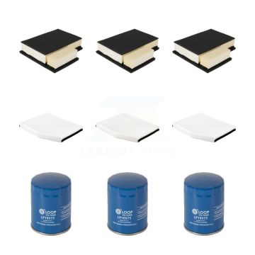 3x Air + 3x Cabin + 3x Engine Oil Filter (9 Total) Kit For Ford Transit-250 Transit-150 KFM-104325