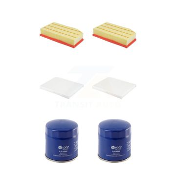 2x Air + 2x Cabin + 2x Engine Oil Filter (6 Total) Kit For Jeep Wrangler 2.0L KFM-104334
