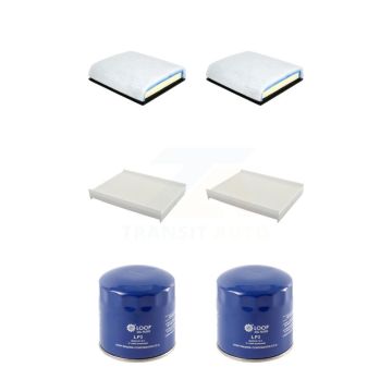2x Air + 2x Cabin + 2x Engine Oil Filter (6 Total) Kit For Ford F-450 Super Duty F-550 KFM-104353