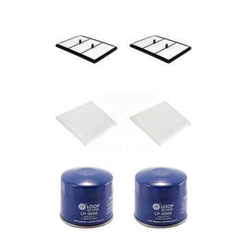 2x Air + 2x Cabin + 2x Engine Oil Filter (6 Total) Kit For Kia Niro Hyundai Ioniq 1.6L KFM-104378
