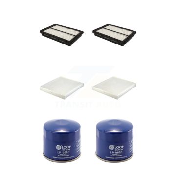 2x Air + 2x Cabin + 2x Engine Oil Filter (6 Total) Kit For Hyundai Sonata Kia Optima KFM-104393