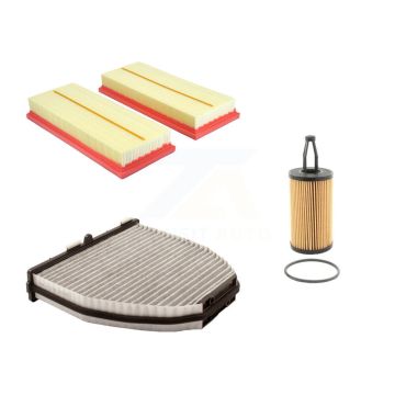 1x Air + 1x Cabin + 1x Engine Cartridge Oil Filter (3 Total) Kit For Mercedes-Benz CLS550 KFM-104474
