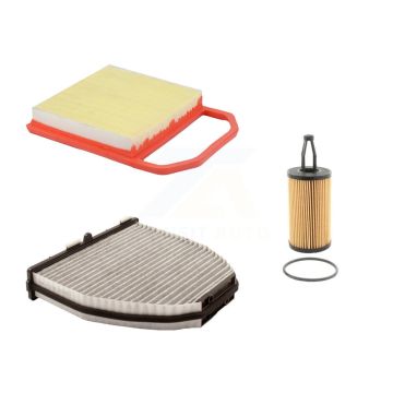 1x Air + 1x Cabin + 1x Engine Cartridge Oil Filter (3 Total) Kit For Mercedes-Benz E400 KFM-104475