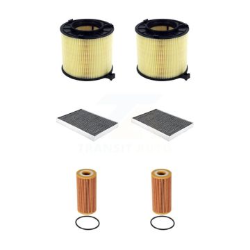 2x Air + 2x Cabin + 2x Engine Cartridge Oil Filter (6 Total) Kit For Audi Q5 A4 Quattro KFM-104490