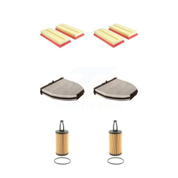 2x Air + 2x Cabin + 2x Engine Cartridge Oil Filter (6 Total) Kit For Mercedes-Benz CLS550 KFM-104501