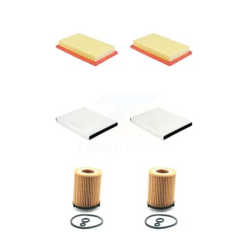 2x Air + 2x Cabin + 2x Engine Cartridge Oil Filter (6 Total) Kit For Mercedes-Benz C300 KFM-104518