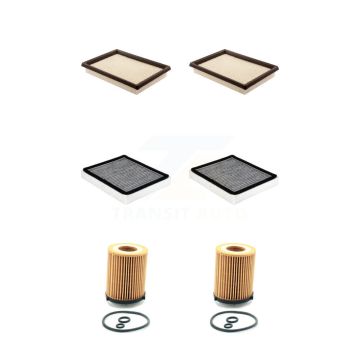 2x Air + 2x Cabin + 2x Engine Cartridge Oil Filter (6 Total) Kit For 17 INFINITI Q60 2.0L KFM-104522
