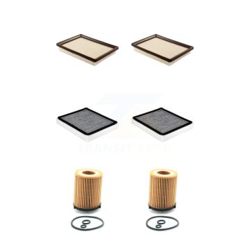 2x Air + 2x Cabin + 2x Engine Cartridge Oil Filter (6 Total) Kit For INFINITI Q50 2.0L KFM-104523