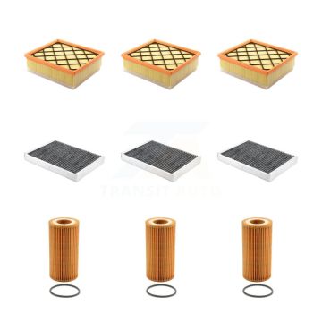 3x Air + 3x Cabin + 3x Engine Cartridge Oil Filter (9 Total) Kit For Volvo XC60 S60 V60 KFM-104563