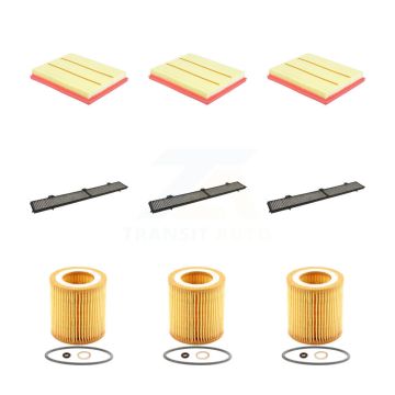 3x Air + 3x Cabin + 3x Engine Cartridge Oil Filter (9 Total) Kit For 2013 BMW 335i xDrive KFM-104579
