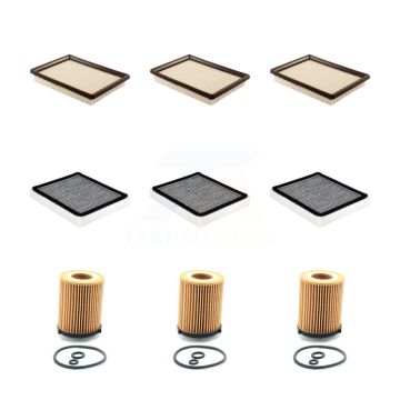 3x Air + 3x Cabin + 3x Engine Cartridge Oil Filter (9 Total) Kit For INFINITI Q50 2.0L KFM-104589