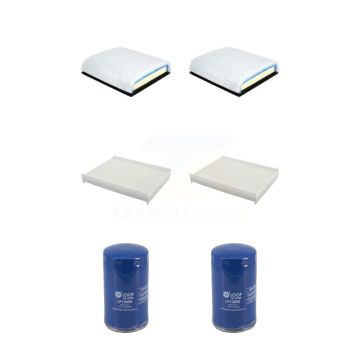 2x Air + 2x Cabin + 2x Engine Oil Filter (6 Total) Kit For Ford F-350 Super Duty F-250 KFM-104674
