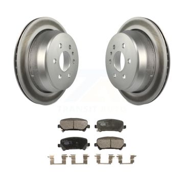 Rear Coated Disc Brake Rotors Ceramic Pad Kit For 2015-2020 Chevrolet Colorado GMC Canyon KGT-101932