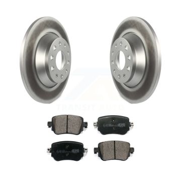 Rear Coated Disc Brake Rotors And Ceramic Pads Kit For 2016-2018 Audi Q3 Quattro KGT-101947