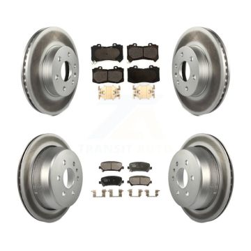 Front Rear Coated Brake Rotor Ceramic Pad Kit For 2015-2020 Chevrolet Colorado GMC Canyon KGT-101972