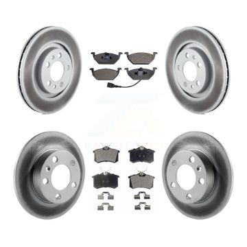 Front Rear Coated Disc Brake Rotors And Ceramic Pads Kit For Volkswagen Beetle KGT-101978