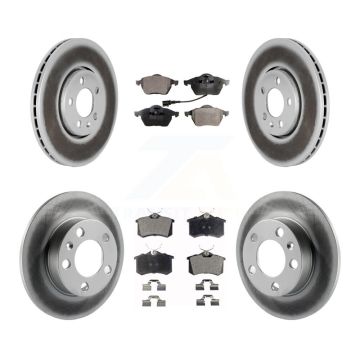 Front Rear Coated Disc Brake Rotors And Ceramic Pads Kit For Volkswagen Beetle KGT-101979