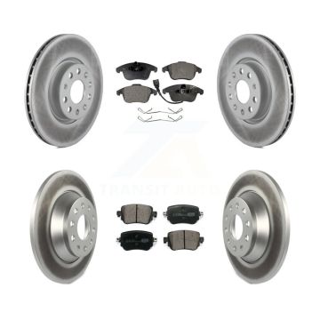 Front Rear Coated Disc Brake Rotors And Ceramic Pads Kit For 2016-2018 Audi Q3 Quattro KGT-101983