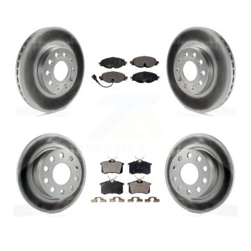 Front Rear Coat Brake Rotors Ceramic Pad Kit For Volkswagen Golf SportWagen DIESEL engine KGT-101991