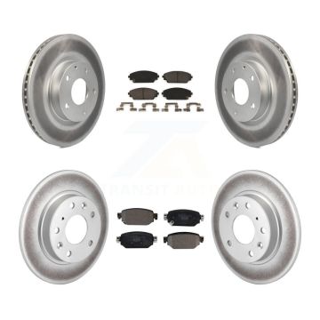 Front Rear Coated Disc Brake Rotors And Ceramic Pads Kit For 2019-2022 Mazda CX-3 AWD KGT-102003