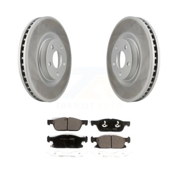 Front Coated Disc Brake Rotors And Ceramic Pads Kit For Lincoln Continental KGT-102008