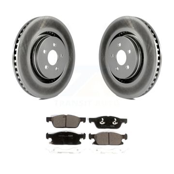 Front Coated Disc Brake Rotor And Ceramic Pad Kit For Ford Fusion Lincoln MKZ Continental KGT-102009