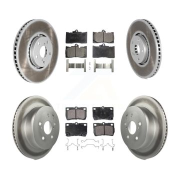 Front Rear Coat Disc Brake Rotor Ceramic Pad Kit (6Pc) For Lexus IS350 GS350 GS450h GS430 KGT-102025