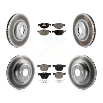 Front Rear Coat Disc Brake Rotors Ceramic Pad Kit (6Pc) For BMW 750i xDrive 750Li 550i GT KGT-102032