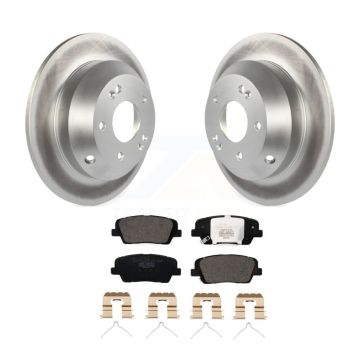 Rear Coat Brake Rotor Ceramic Pad Kit For 2014-2015 Kia Sorento With Red Painted Calipers KGT-102042