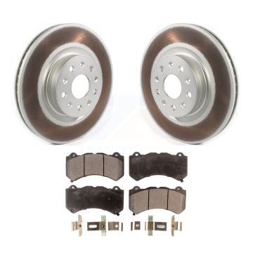 Front Coat Brake Rotor Ceramic Pad Kit For 16 Cadillac CTS Vsport Premium with RWD KGT-102049