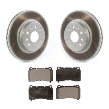 Front Coated Disc Brake Rotors And Ceramic Pads Kit For Chevrolet Camaro Cadillac CTS CT6 KGT-102051