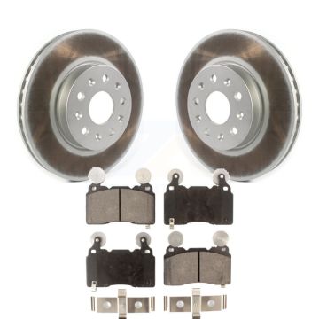 Front Coated Disc Brake Rotors And Ceramic Pads Kit For Cadillac CTS Chevrolet Camaro KGT-102055