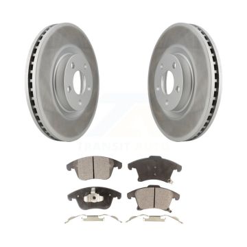 Front Coat Disc Brake Rotors Ceramic Pad Kit For Ford Police Responder Hybrid SSV Plug-In KGT-102059