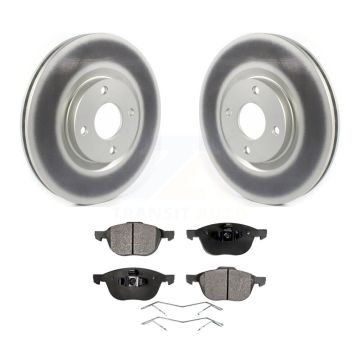 Front Coated Disc Brake Rotors And Ceramic Pads Kit For 2018-2022 Ford EcoSport KGT-102061