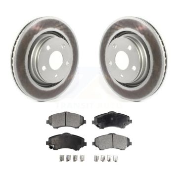 Front Coated Disc Brake Rotors And Ceramic Pads Kit For Jeep Wrangler JK KGT-102064