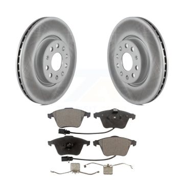 Front Coated Disc Brake Rotors And Ceramic Pads Kit For Volkswagen CC KGT-102070