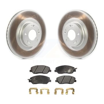 Front Coated Disc Brake Rotors And Ceramic Pads Kit For 2012 Hyundai Genesis 3.8L KGT-102072